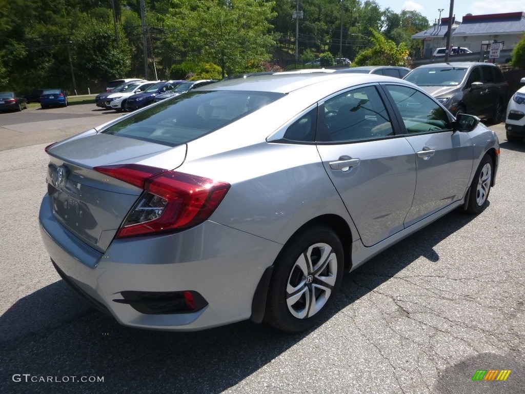 2017 Civic LX Sedan - Lunar Silver Metallic / Black photo #4