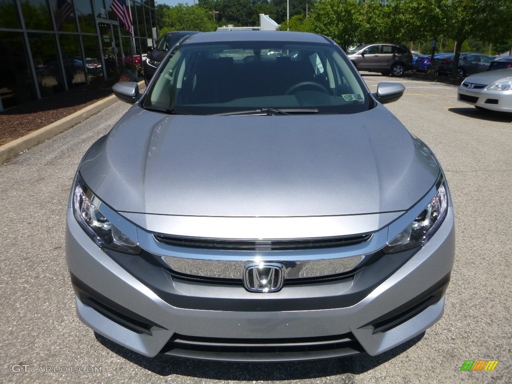 2017 Civic LX Sedan - Lunar Silver Metallic / Black photo #6