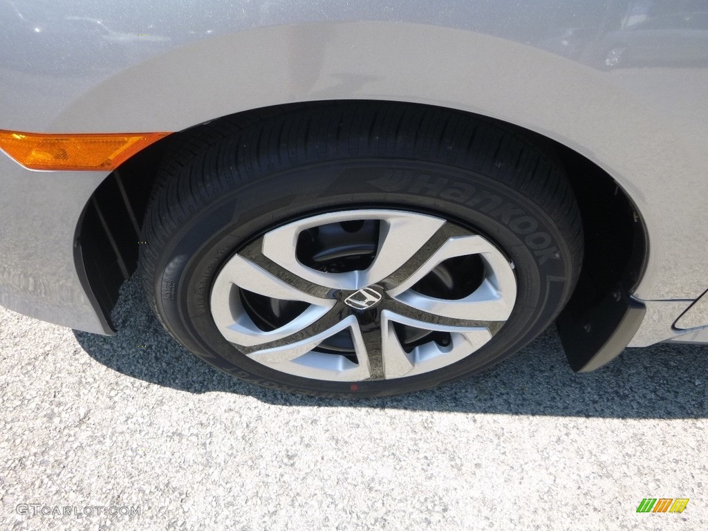 2017 Civic LX Sedan - Lunar Silver Metallic / Black photo #7