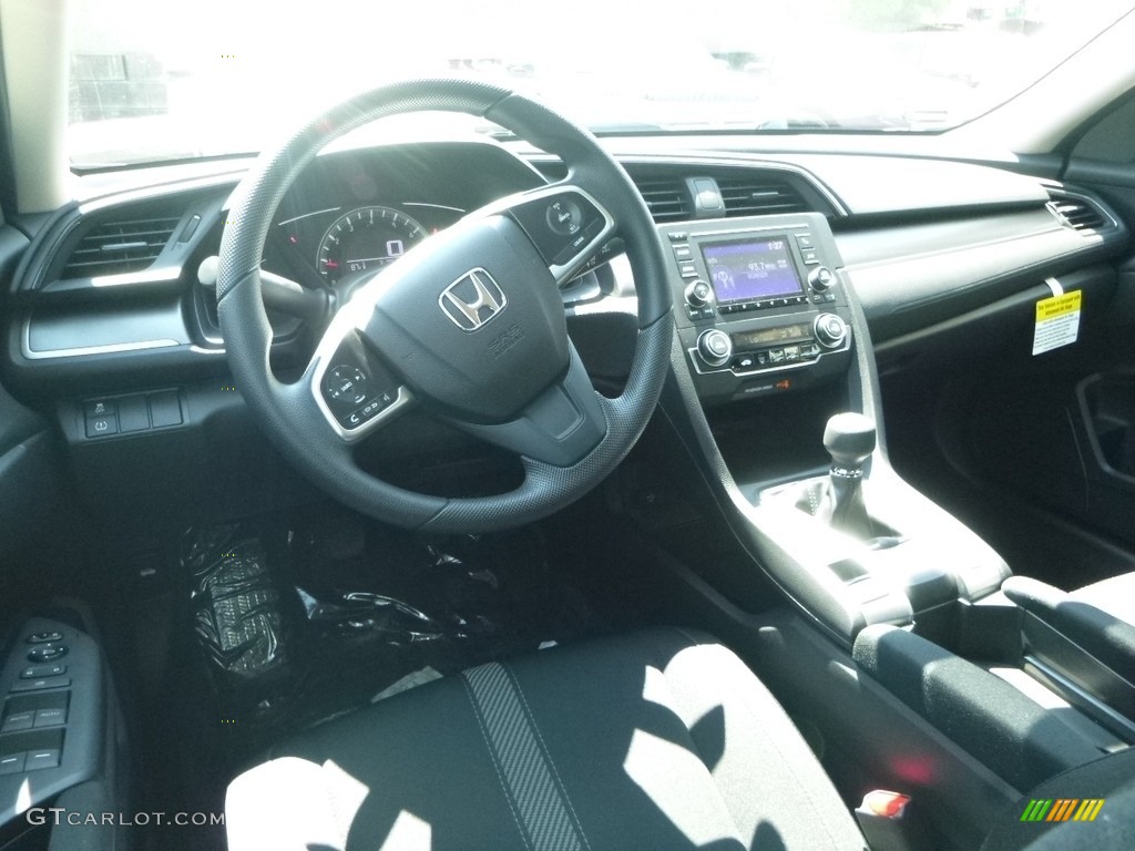 2017 Civic LX Sedan - Lunar Silver Metallic / Black photo #10