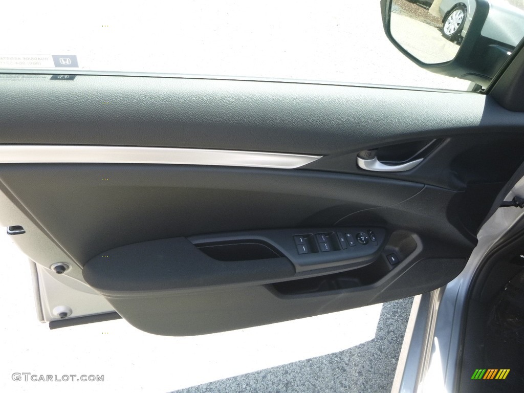 2017 Civic LX Sedan - Lunar Silver Metallic / Black photo #11