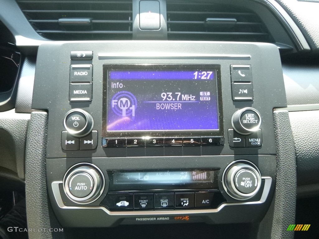 2017 Civic LX Sedan - Lunar Silver Metallic / Black photo #14