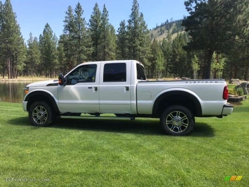 2015 F350 Super Duty Lariat Crew Cab 4x4 - White Platinum / Adobe photo #1