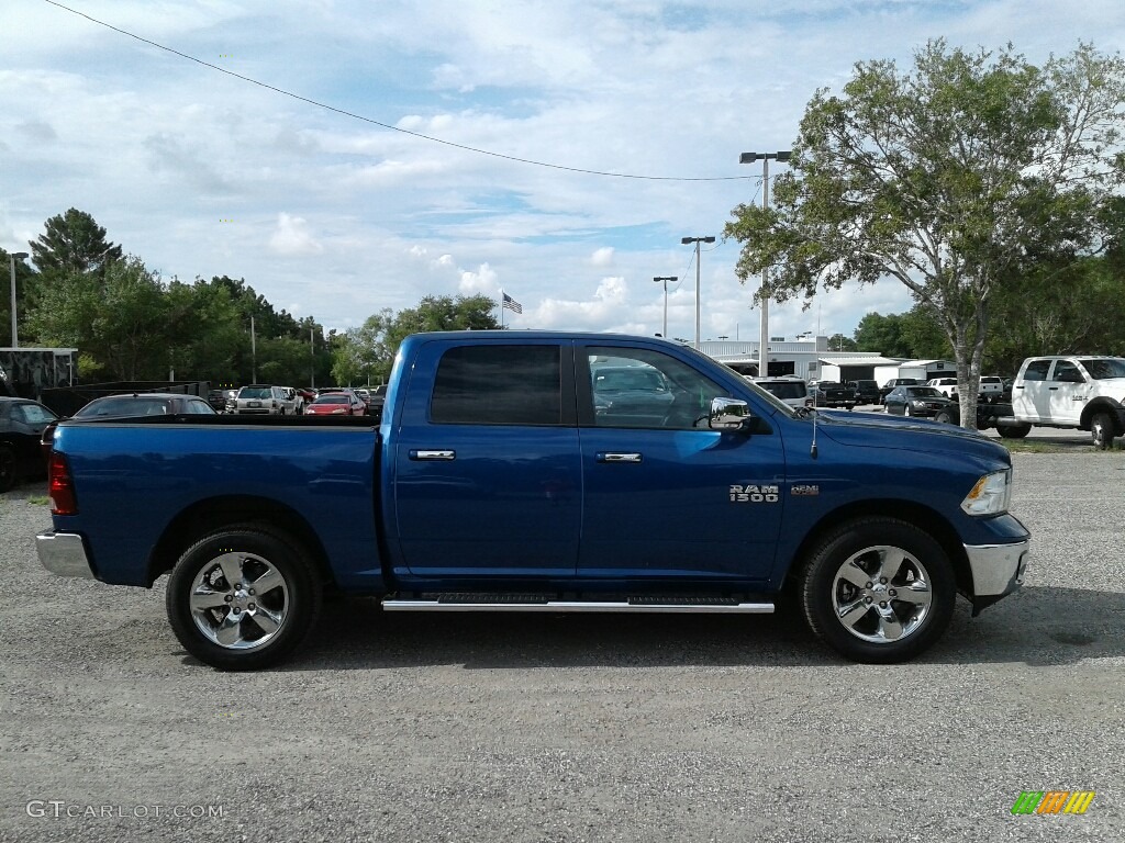 2017 1500 Big Horn Crew Cab 4x4 - Blue Streak Pearl / Black/Diesel Gray photo #6