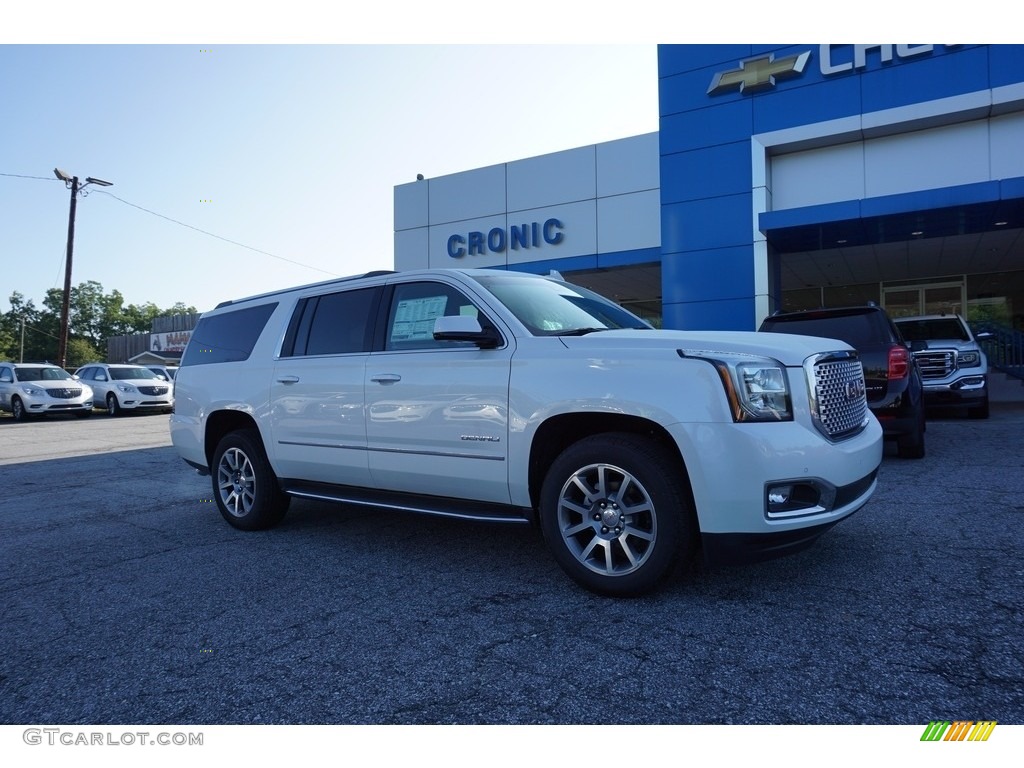 2017 Yukon XL Denali - White Frost Tricoat / Cocoa/­Shale photo #1