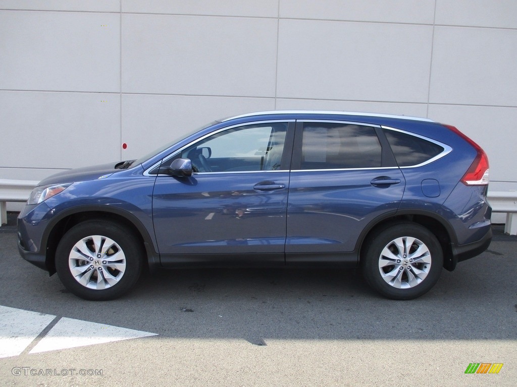 2014 CR-V EX-L AWD - Twilight Blue Metallic / Gray photo #2