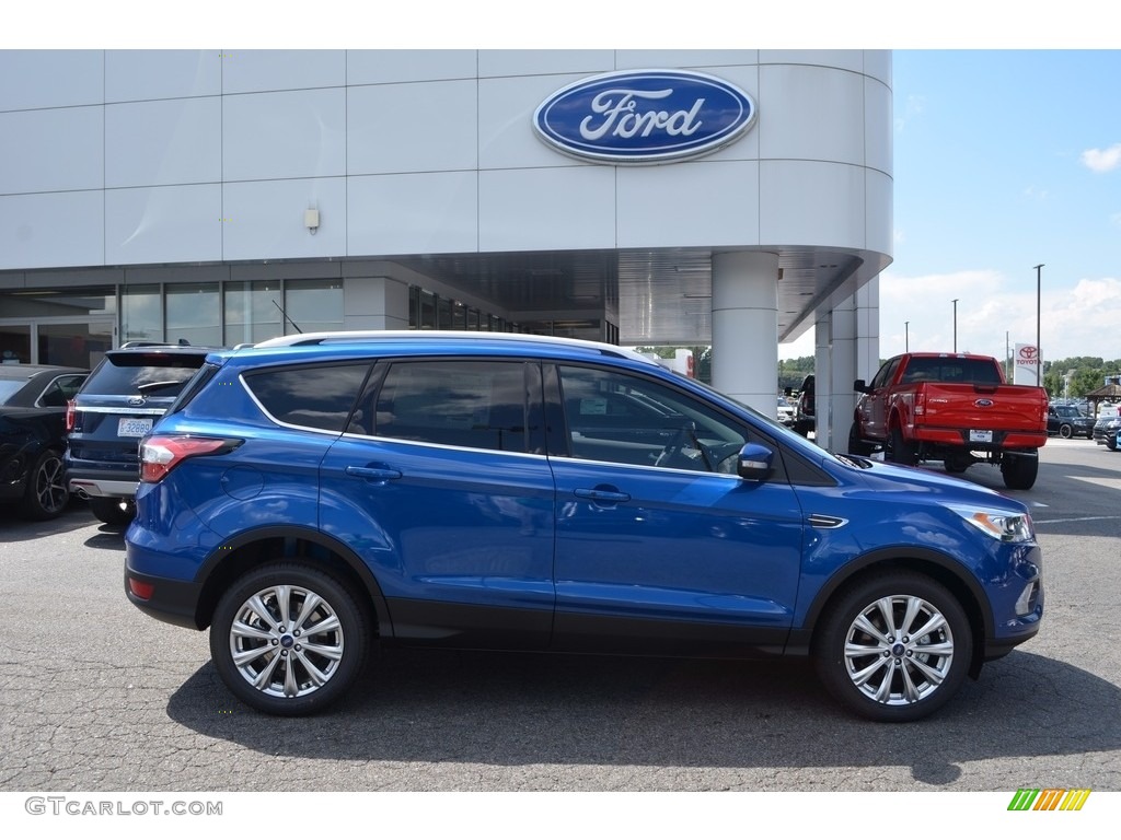 2017 Escape Titanium - Lightning Blue / Charcoal Black photo #2