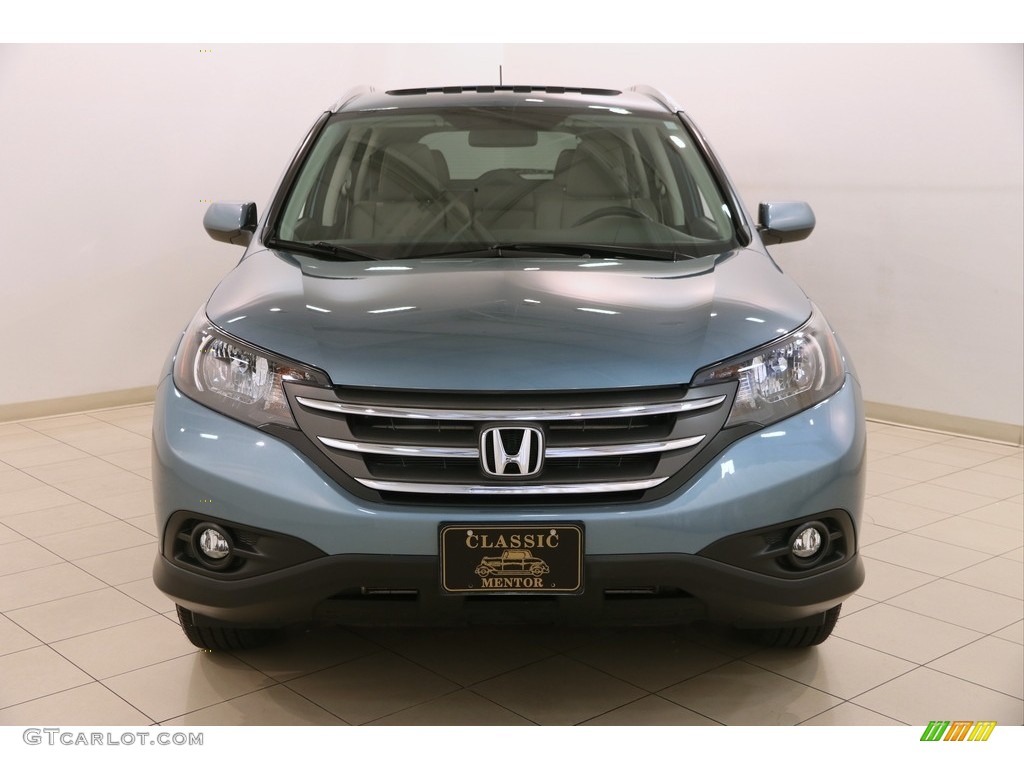 2013 CR-V EX-L AWD - Mountain Air Metallic / Gray photo #2