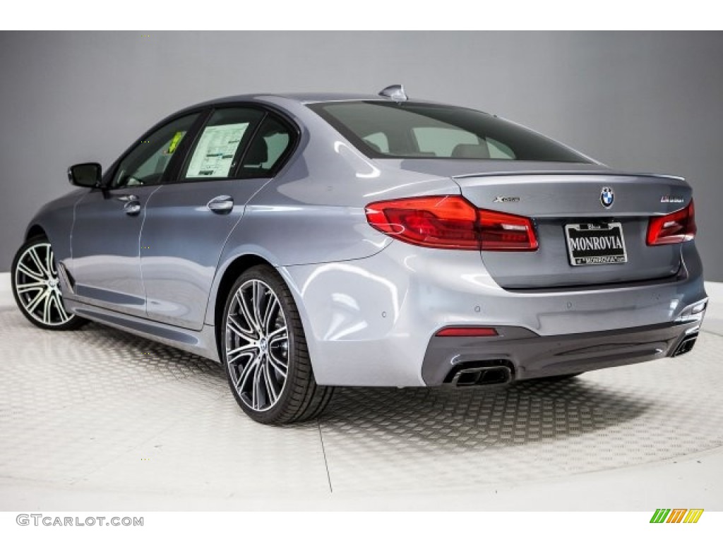 2018 5 Series M550i xDrive Sedan - Bluestone Metallic / Black photo #3