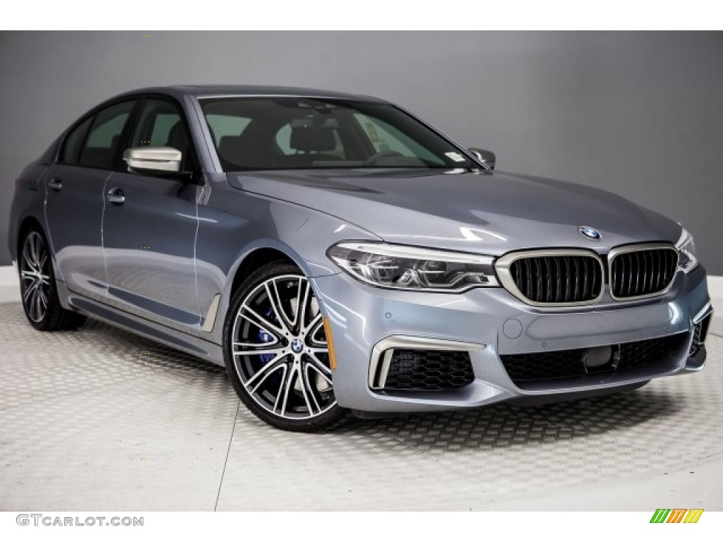 2018 5 Series M550i xDrive Sedan - Bluestone Metallic / Black photo #12