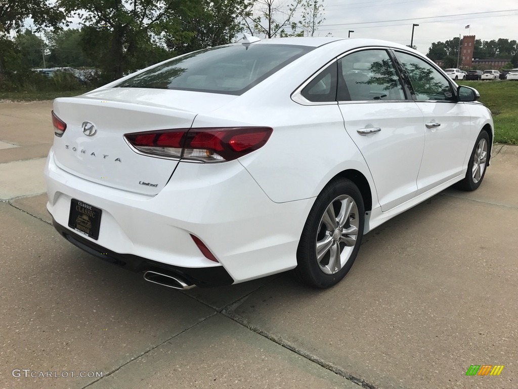 2018 Sonata Limited - Quartz White Pearl / Gray photo #2