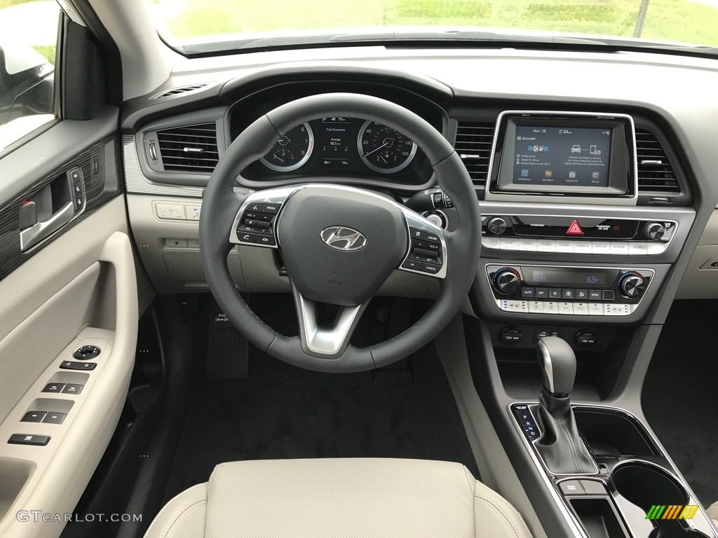 2018 Sonata Limited - Quartz White Pearl / Gray photo #3