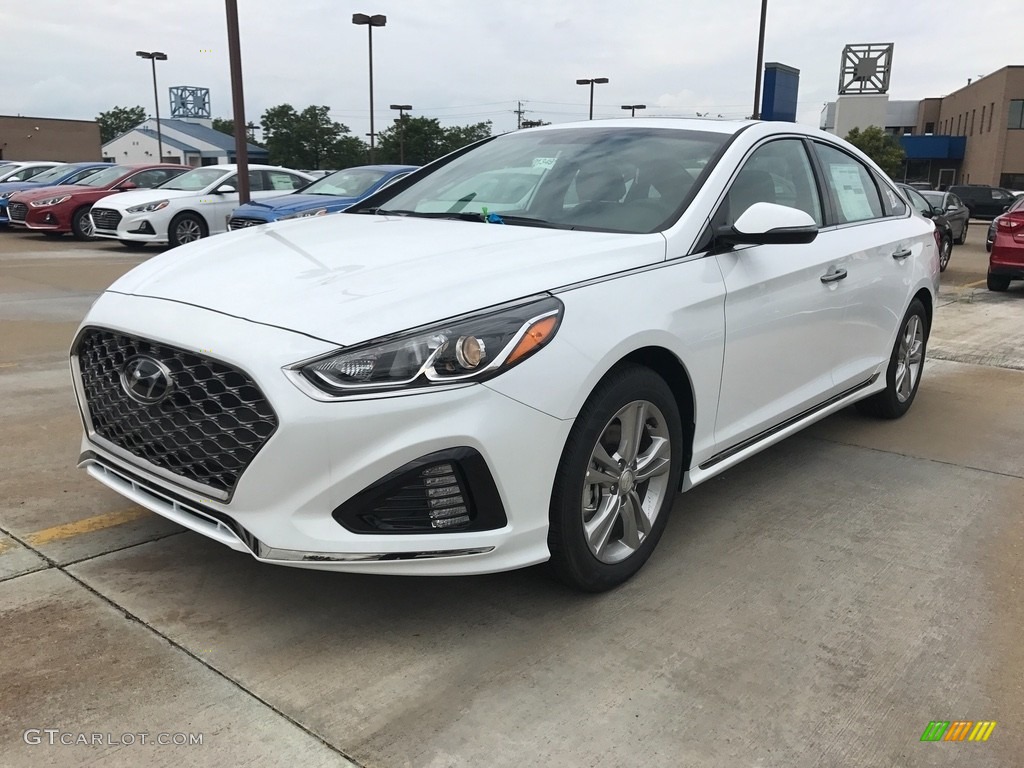 2018 Sonata Sport - Quartz White Pearl / Black photo #1