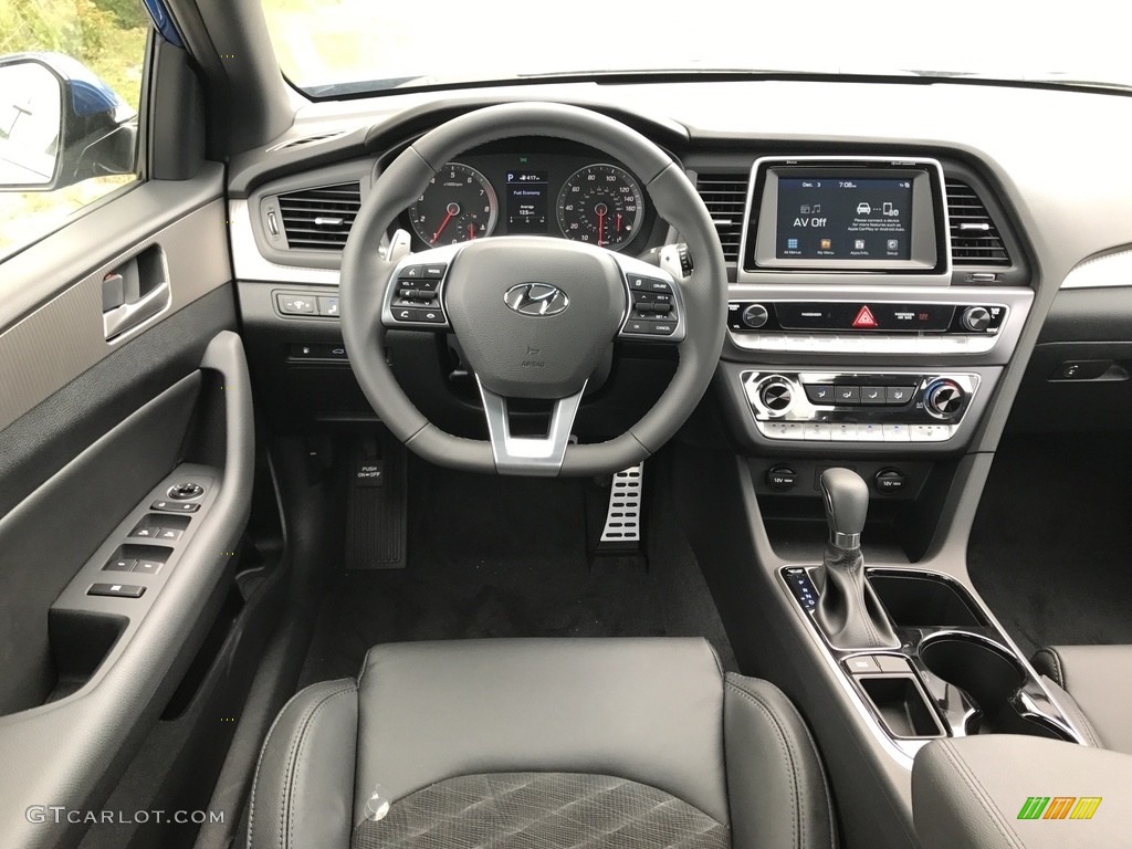 2018 Hyundai Sonata Sport Black Dashboard Photo #122280539