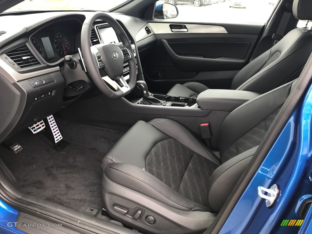 Black Interior 2018 Hyundai Sonata Sport Photo #122280566