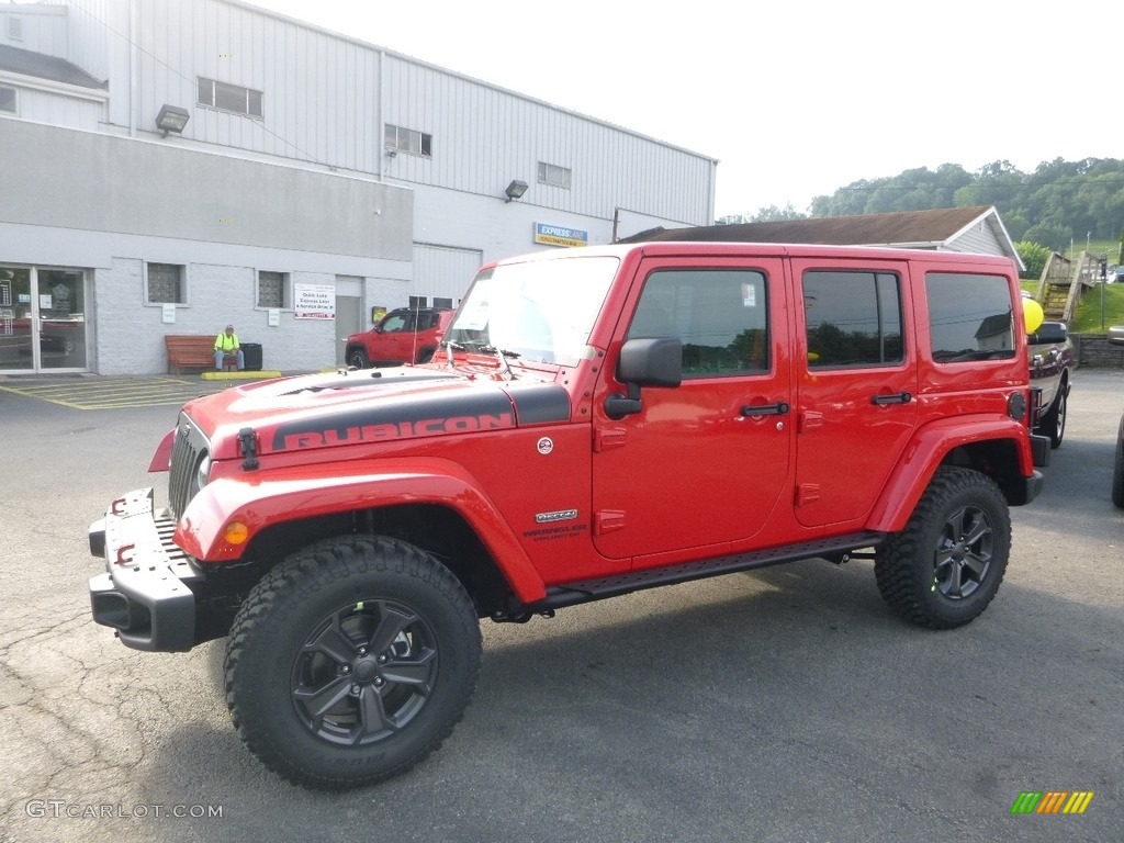 2017 Wrangler Unlimited Rubicon 4x4 - Firecracker Red / Black photo #1