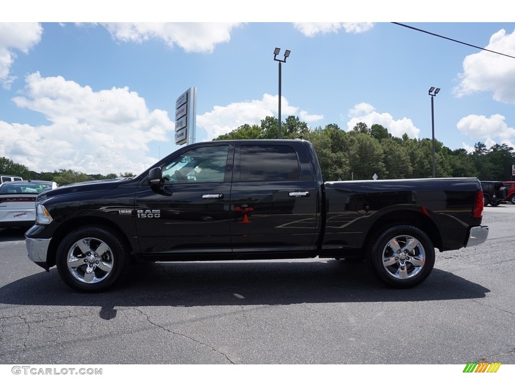 2017 1500 Big Horn Crew Cab - Black Clear-Coat / Black/Diesel Gray photo #4