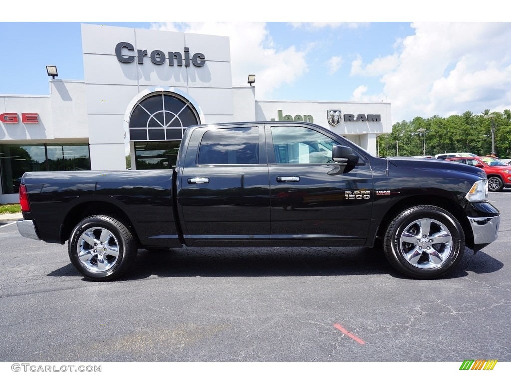 2017 1500 Big Horn Crew Cab - Black Clear-Coat / Black/Diesel Gray photo #8