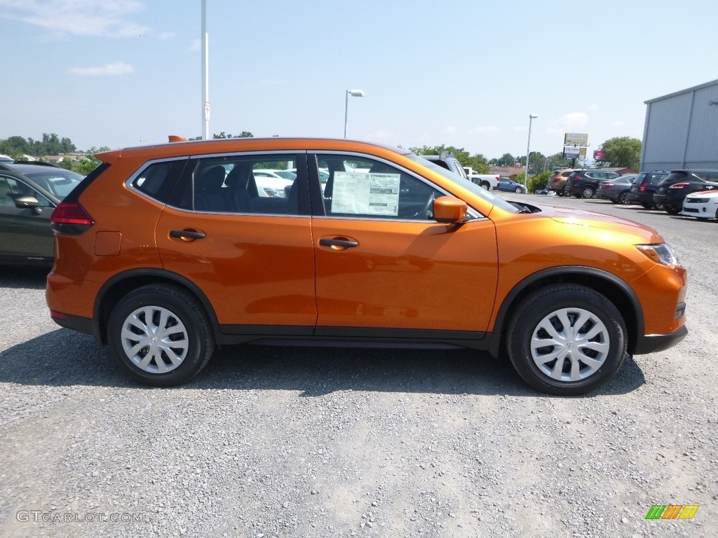 2017 Rogue S AWD - Monarch Orange / Charcoal photo #3