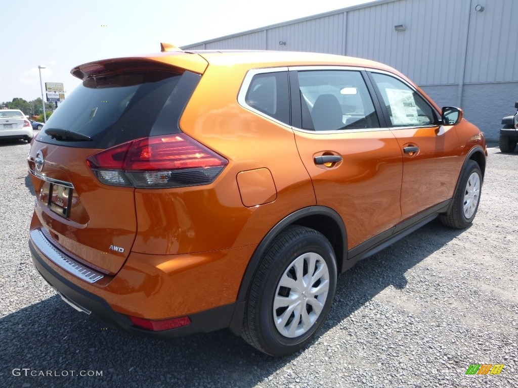 2017 Rogue S AWD - Monarch Orange / Charcoal photo #4