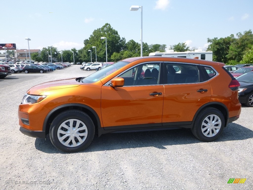 2017 Rogue S AWD - Monarch Orange / Charcoal photo #7