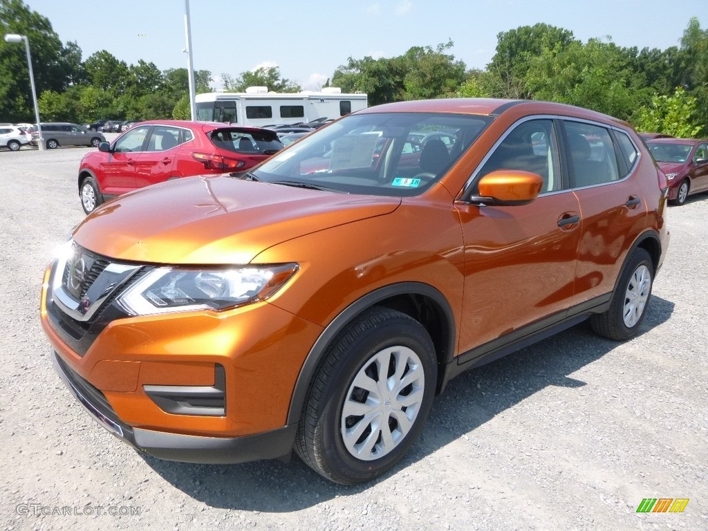 2017 Rogue S AWD - Monarch Orange / Charcoal photo #8