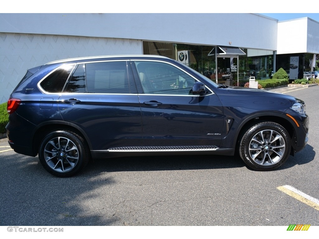 2017 X5 xDrive40e iPerformance - Imperial Blue Metallic / Canberra Beige/Black photo #2