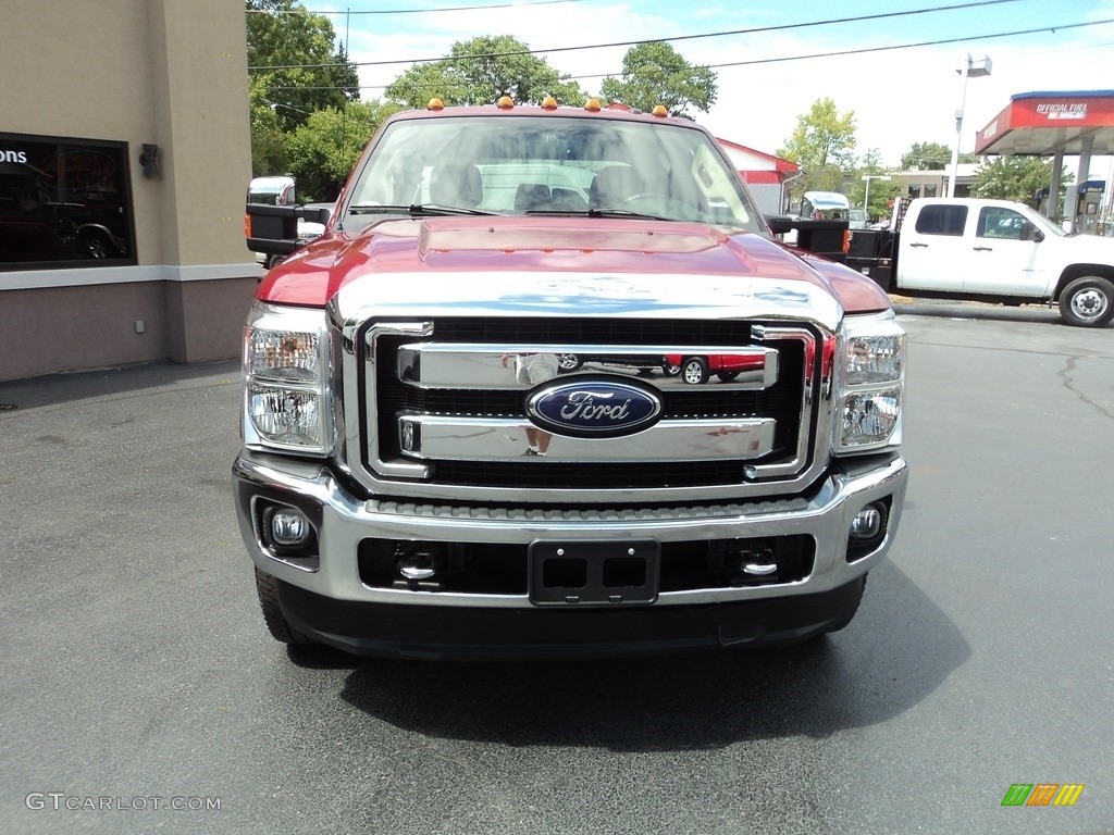 2015 F250 Super Duty XLT Crew Cab 4x4 - Ruby Red / Adobe photo #27