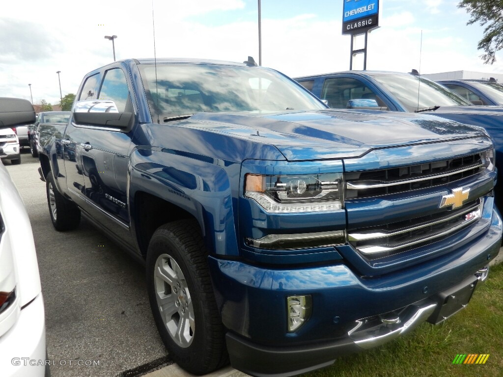 2018 Silverado 1500 LTZ Double Cab 4x4 - Deep Ocean Blue Metallic / Jet Black photo #3