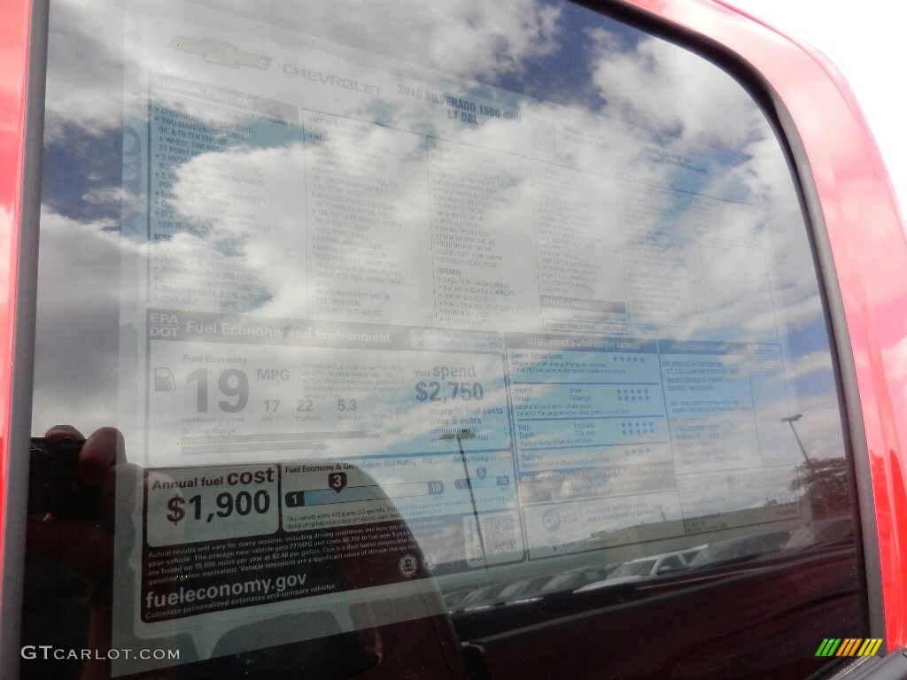 2018 Silverado 1500 LT Double Cab 4x4 - Red Hot / Jet Black photo #6