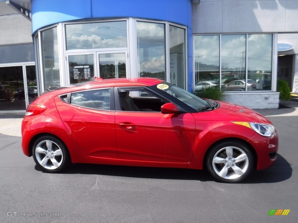 2012 Veloster  - Boston Red / Gray photo #2