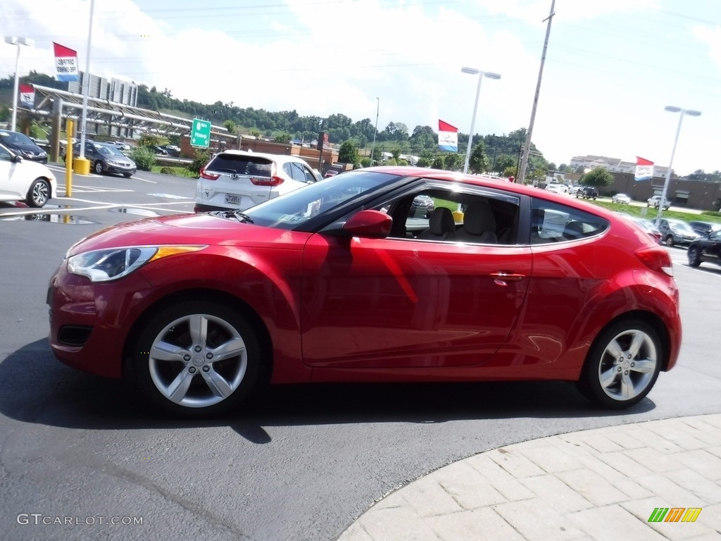 2012 Veloster  - Boston Red / Gray photo #7