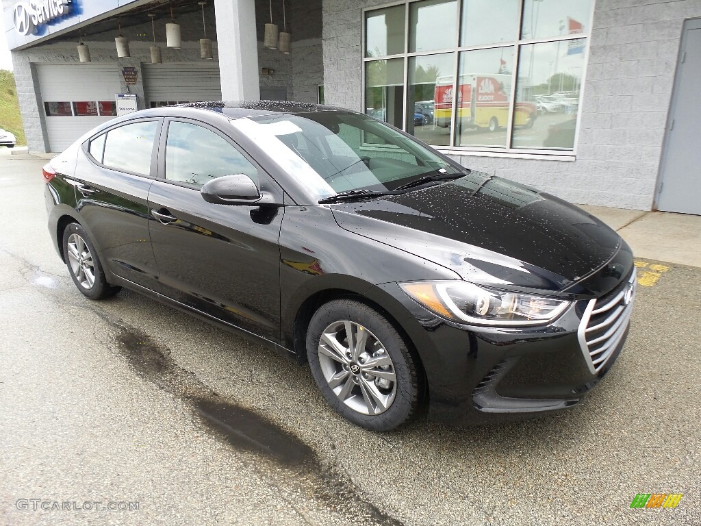 2018 Elantra SEL - Phantom Black / Black photo #1