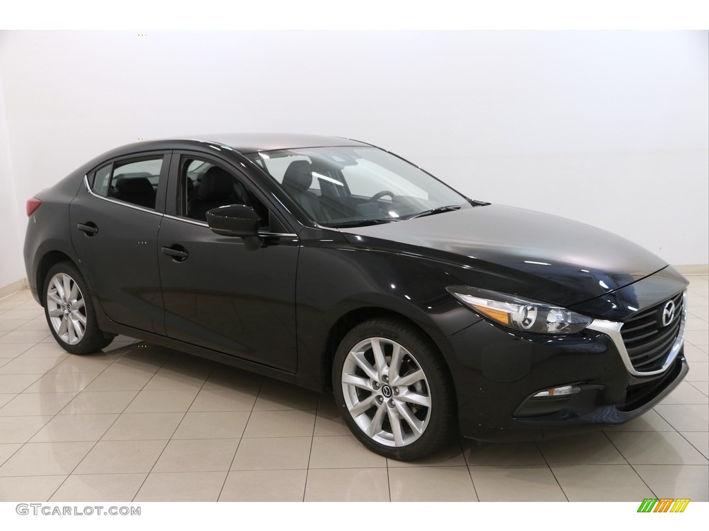 2017 MAZDA3 Touring 4 Door - Jet Black Mica / Black photo #1