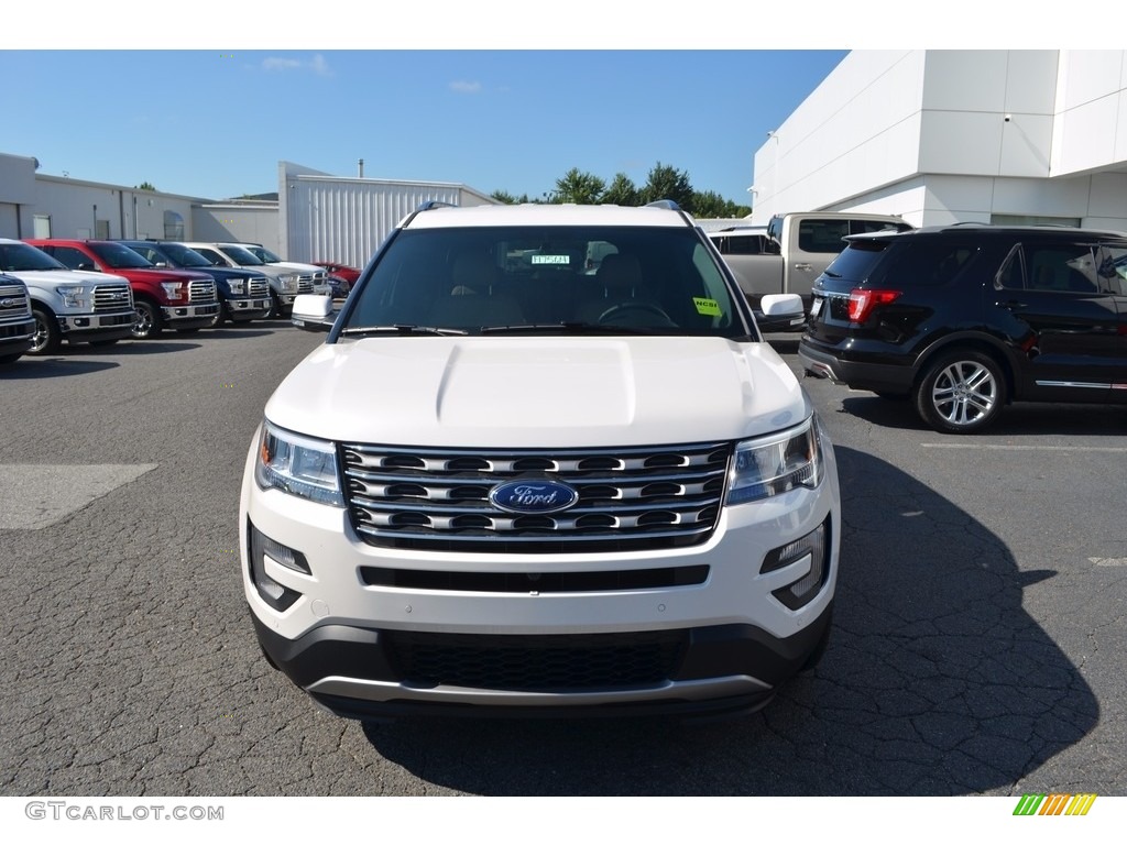 2017 Explorer Limited 4WD - White Platinum / Medium Light Camel photo #4