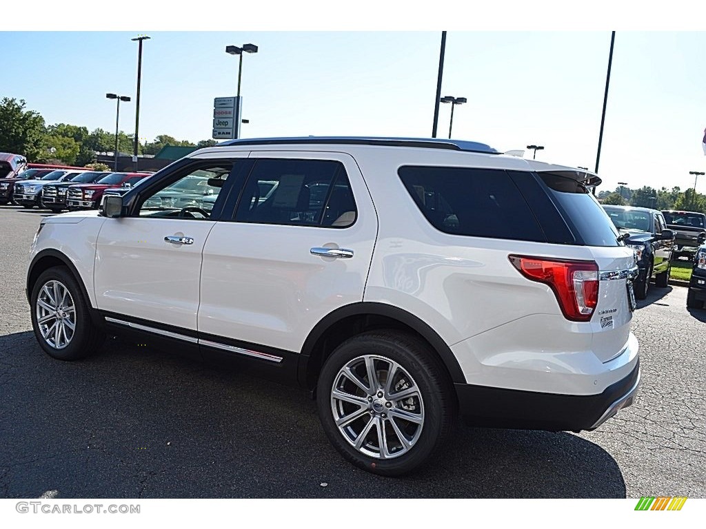 2017 Explorer Limited 4WD - White Platinum / Medium Light Camel photo #24
