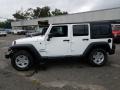 2017 Bright White Jeep Wrangler Unlimited Sport 4x4  photo #3