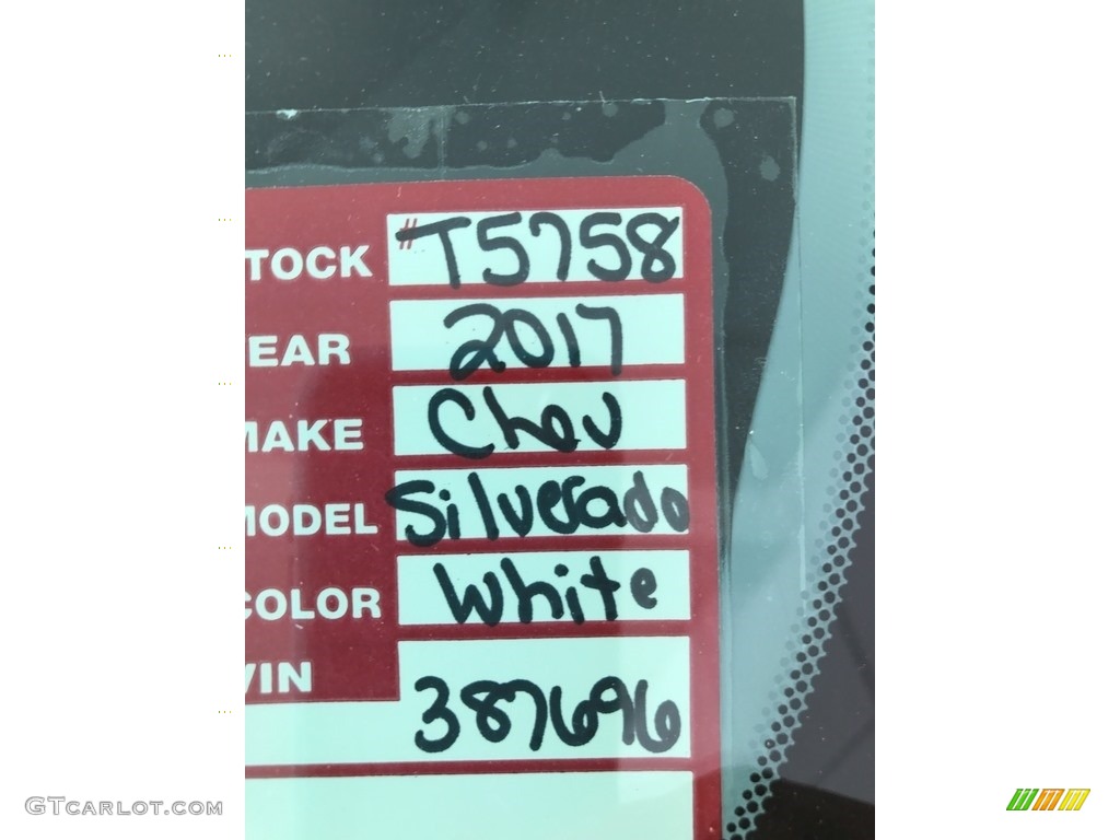 2017 Silverado 1500 LT Regular Cab 4x4 - Summit White / Dark Ash/Jet Black photo #17