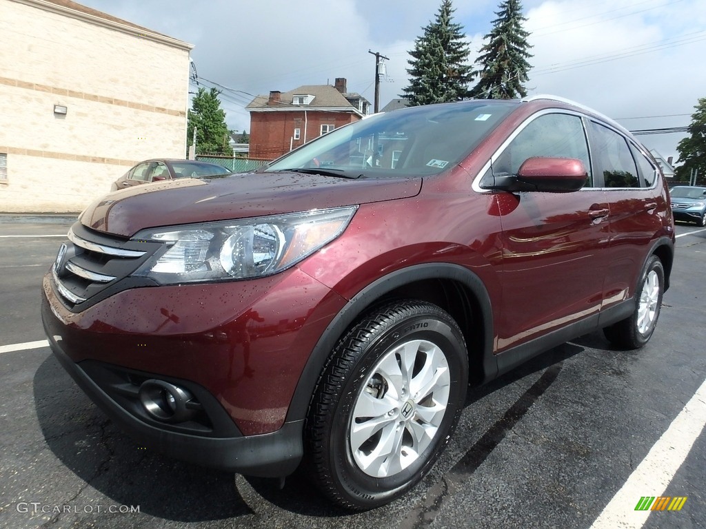 2014 CR-V EX-L AWD - Basque Red Pearl II / Gray photo #3