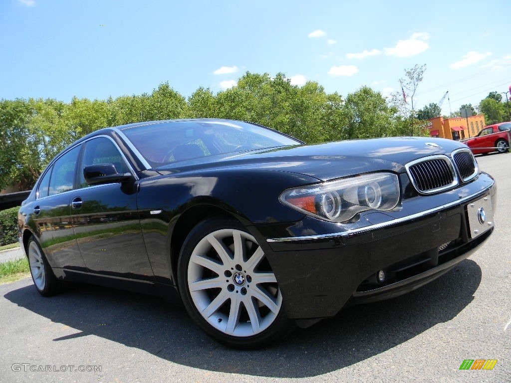 2005 7 Series 745Li Sedan - Jet Black / Black/Black photo #2