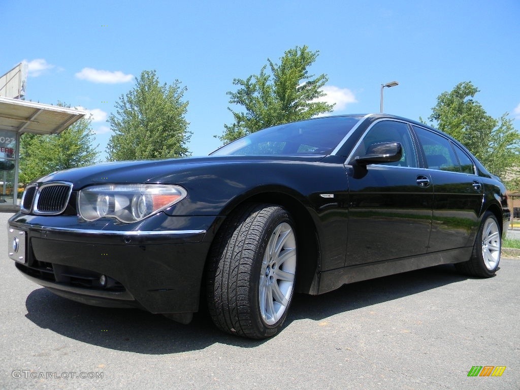2005 7 Series 745Li Sedan - Jet Black / Black/Black photo #6