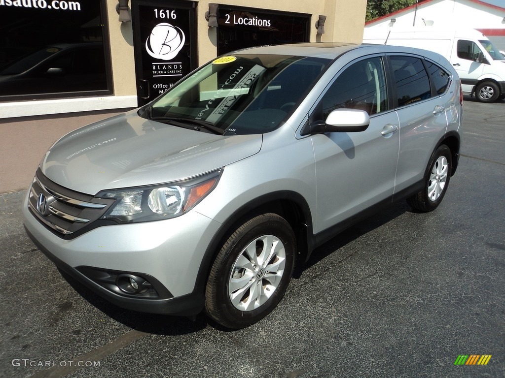 2014 CR-V EX AWD - Alabaster Silver Metallic / Black photo #2