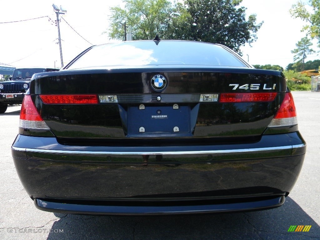 2005 7 Series 745Li Sedan - Jet Black / Black/Black photo #9