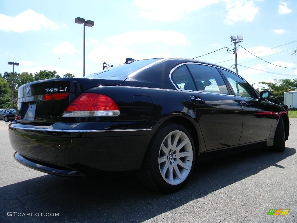 2005 7 Series 745Li Sedan - Jet Black / Black/Black photo #10