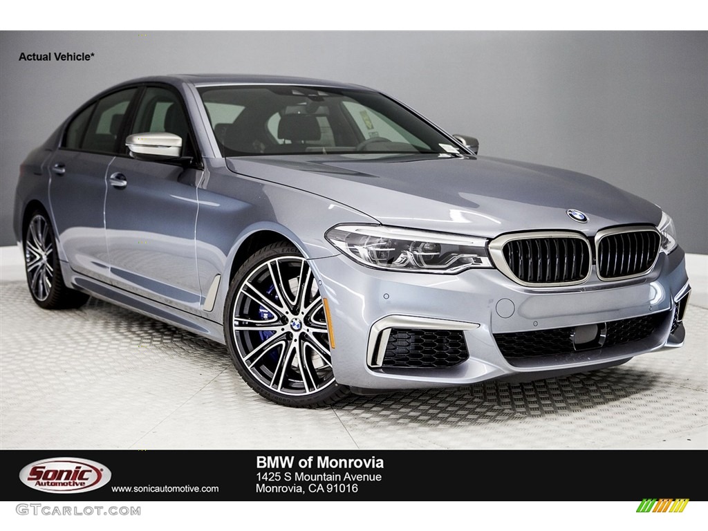 2018 5 Series M550i xDrive Sedan - Bluestone Metallic / Black photo #1