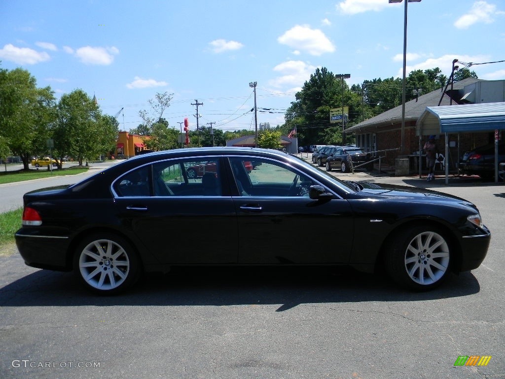 2005 7 Series 745Li Sedan - Jet Black / Black/Black photo #11