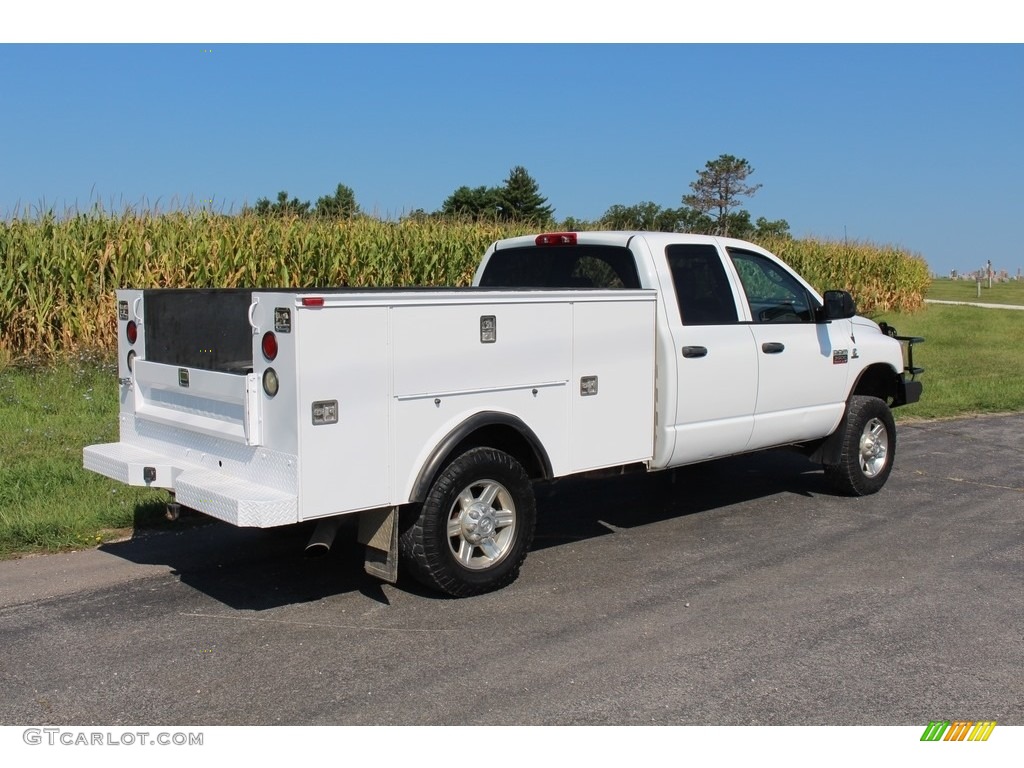 2008 Ram 3500 SLT Quad Cab 4x4 - Bright White / Khaki photo #7