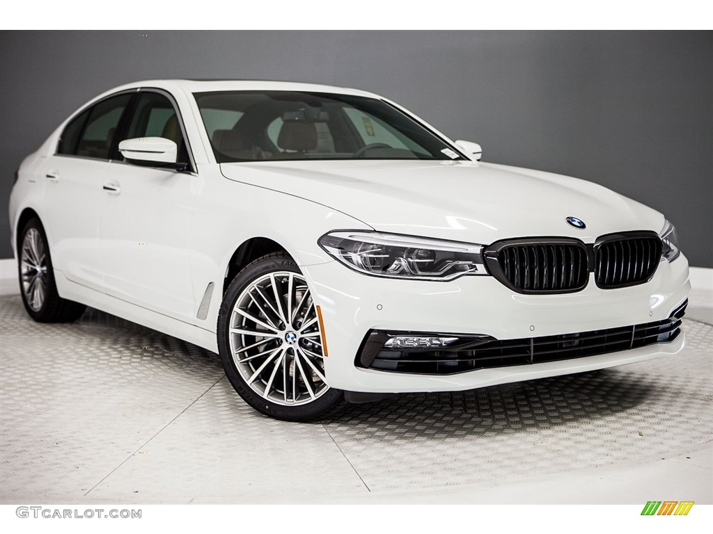 2017 5 Series 540i Sedan - Alpine White / Cognac photo #12
