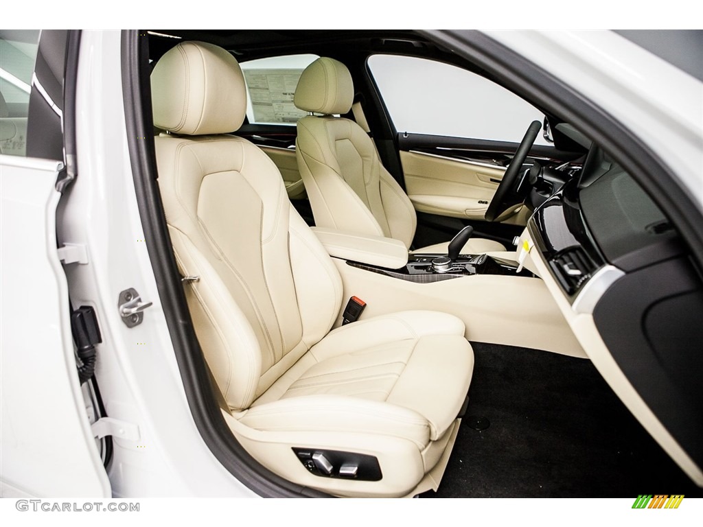 2017 5 Series 530i Sedan - Mineral White Metallic / Canberra Beige photo #2