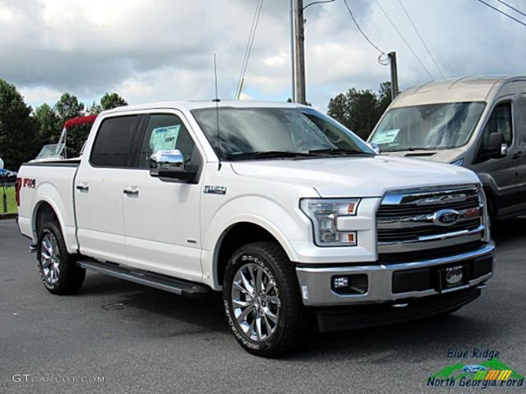 2017 F150 Lariat SuperCrew 4X4 - White Platinum / Light Camel photo #7